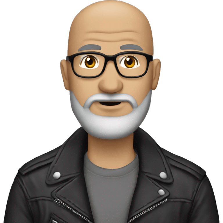 Biker bald grey beard harly chicano emoji