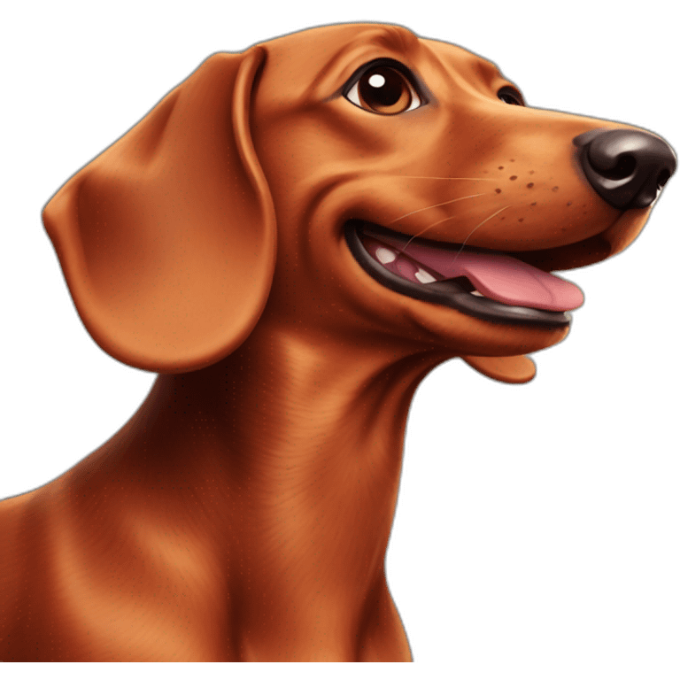 happy red dachshund emoji