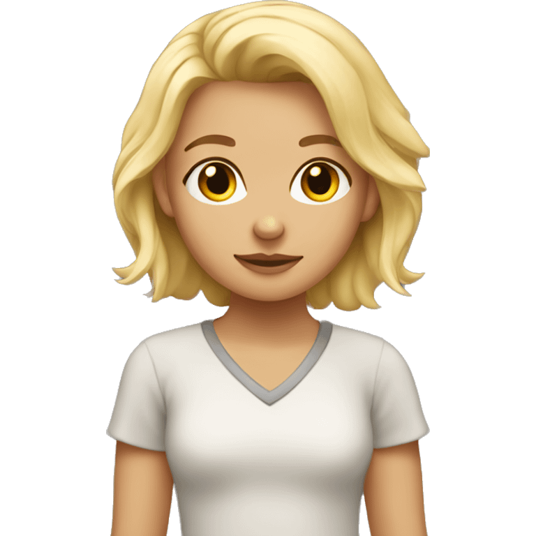 Blond therian girl emoji