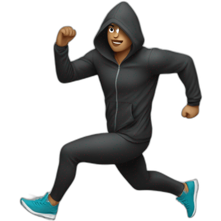 hooded runner  emoji