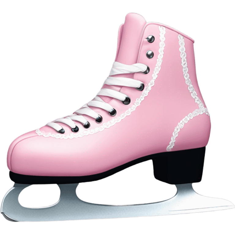 Pink figure skate  emoji