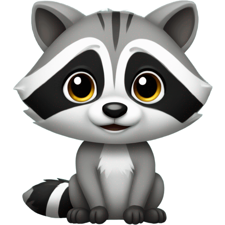 Super cute raccoon  emoji