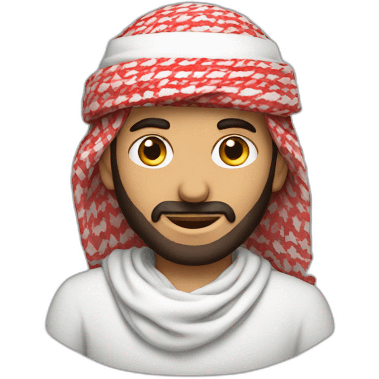 Arabian Man with red keffiyeh emoji