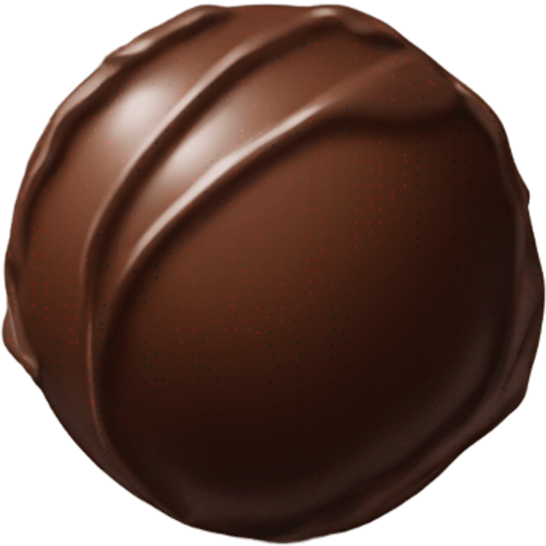 a ball of chocolate emoji