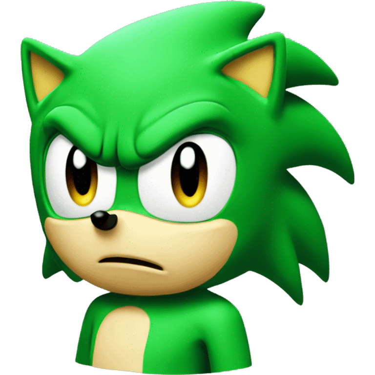 green sonic sad emoji