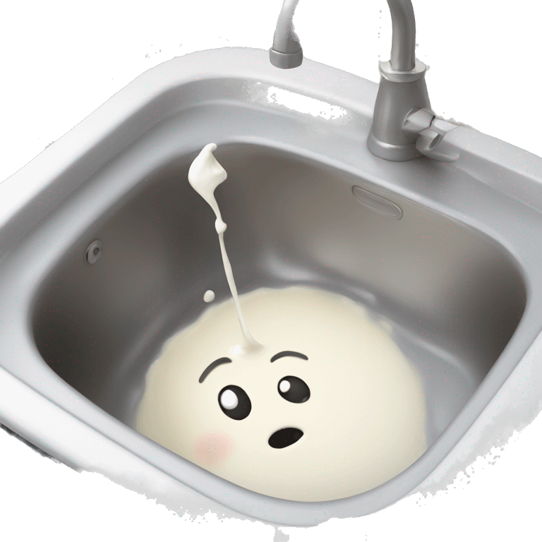 Milk comes from a sink emoji