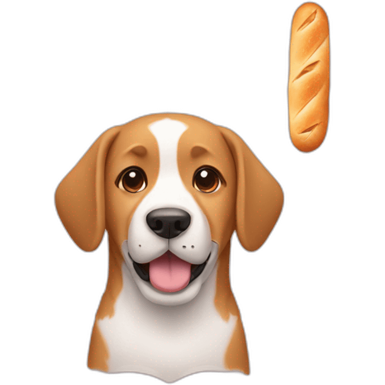 dog with a baguette emoji