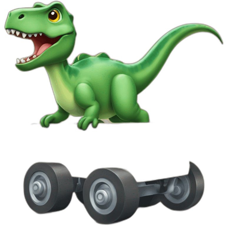 Dinosaure en roller emoji