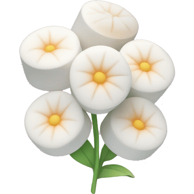 marshmallows in the shape of flowers emoji