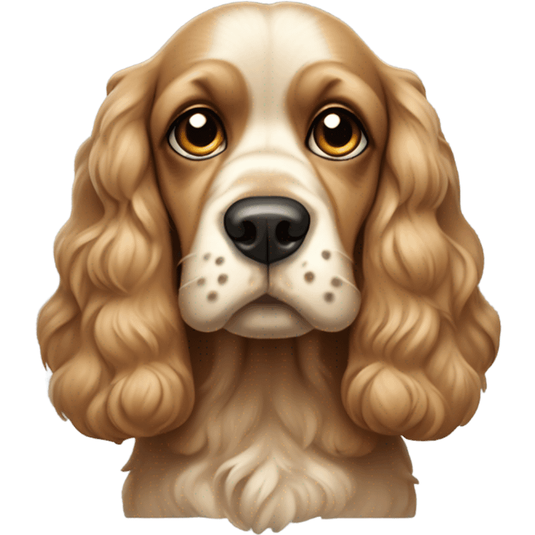 Grumpy cocker spaniel emoji