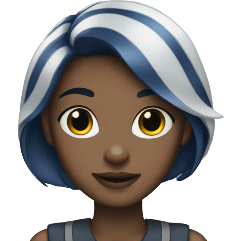 girl with navy blue hair emoji