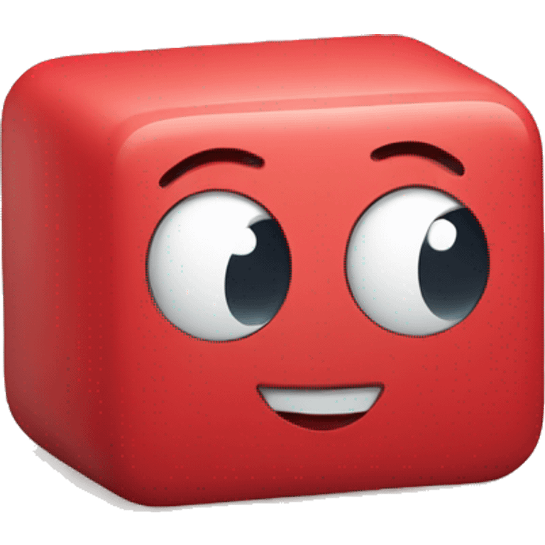 red rectangle with rounded edges emotion of surprise emoji