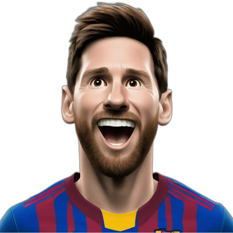 Messi festejando un gol emoji