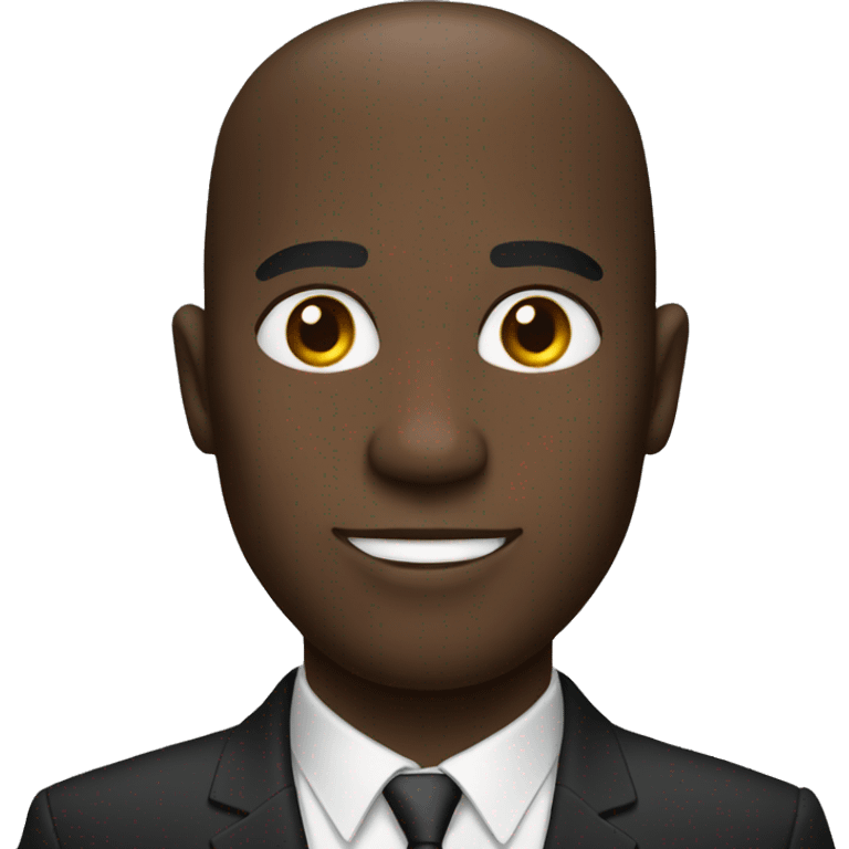 black man in suit emoji