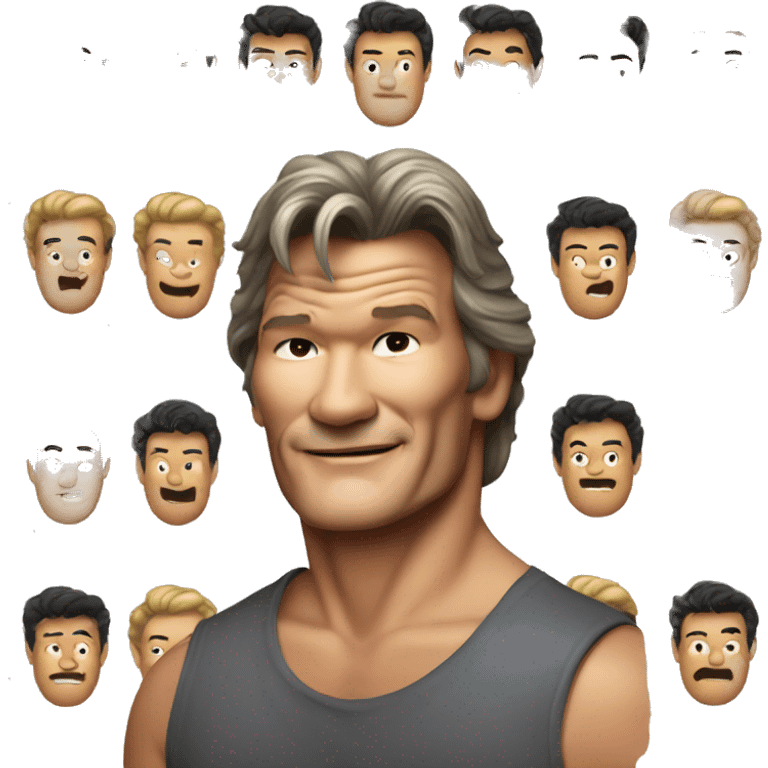 Patrick Swayze but Asian emoji