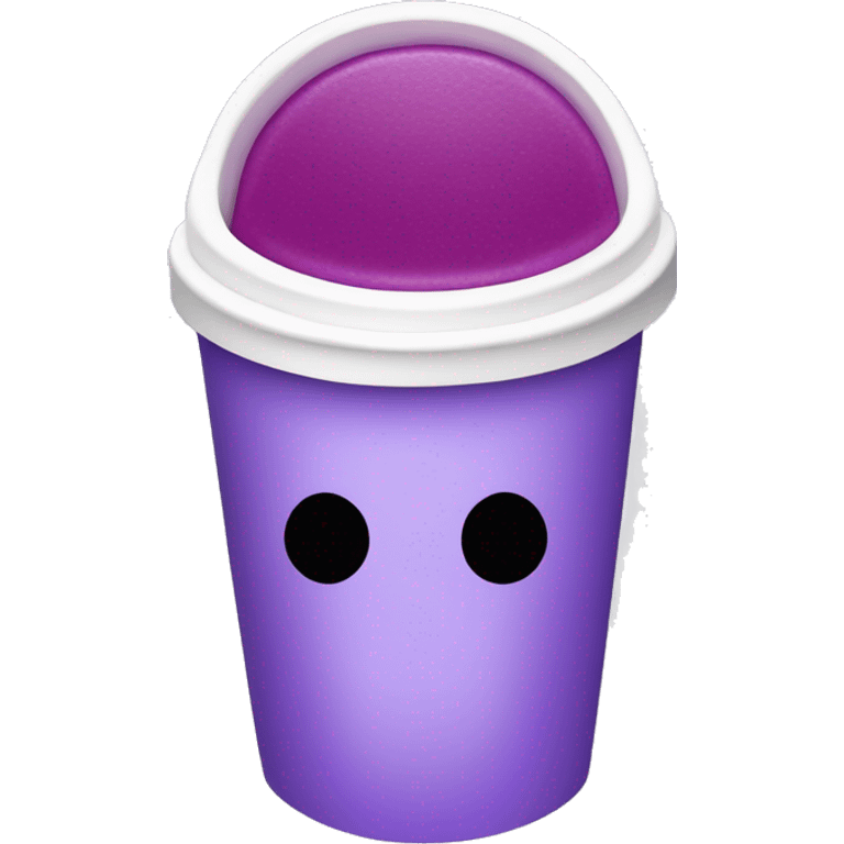 White styrofoam cup with purple kool-aid in it  emoji