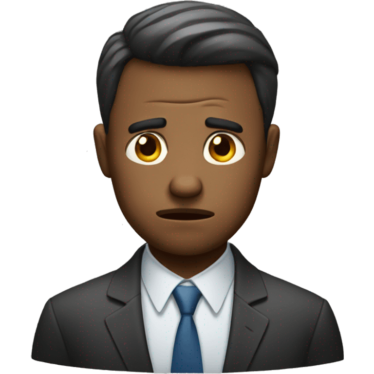 Worried business man emoji