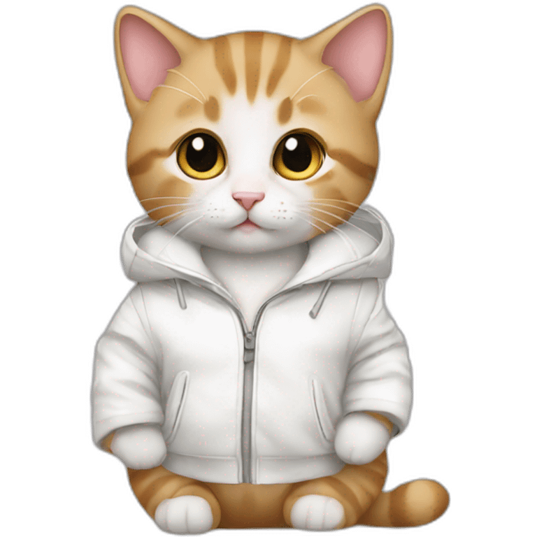 baby cat with a white jacket emoji