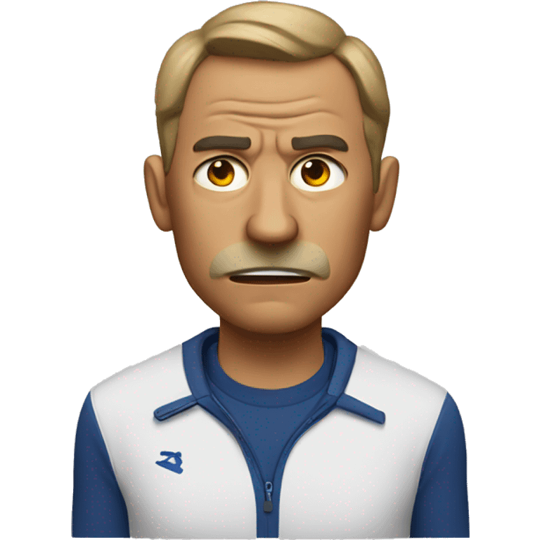 sports coach who is a man gets angry emoji