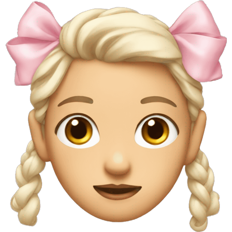 A side eye with light pink bows  emoji