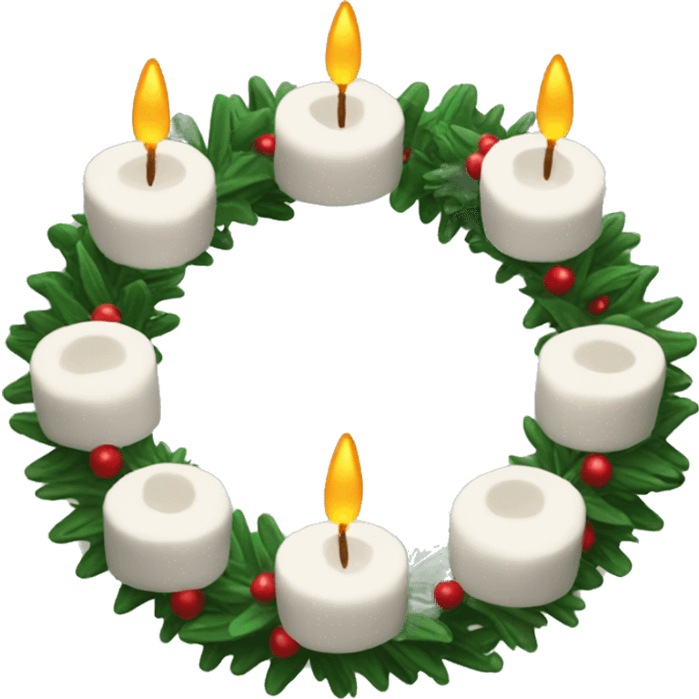 White Advent wreath  emoji