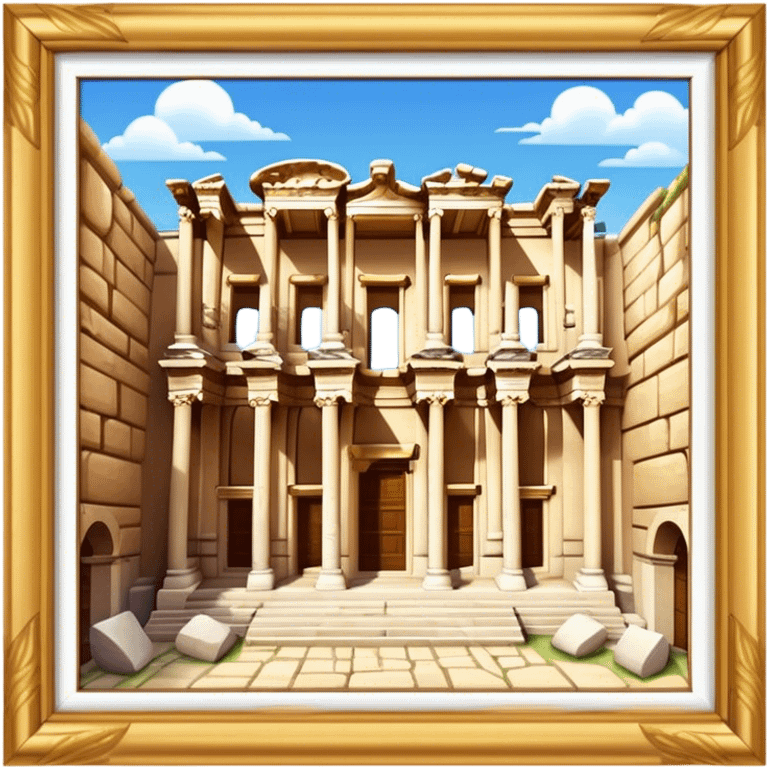 Cinematic Realistic The Library of Celsus Emoji emoji