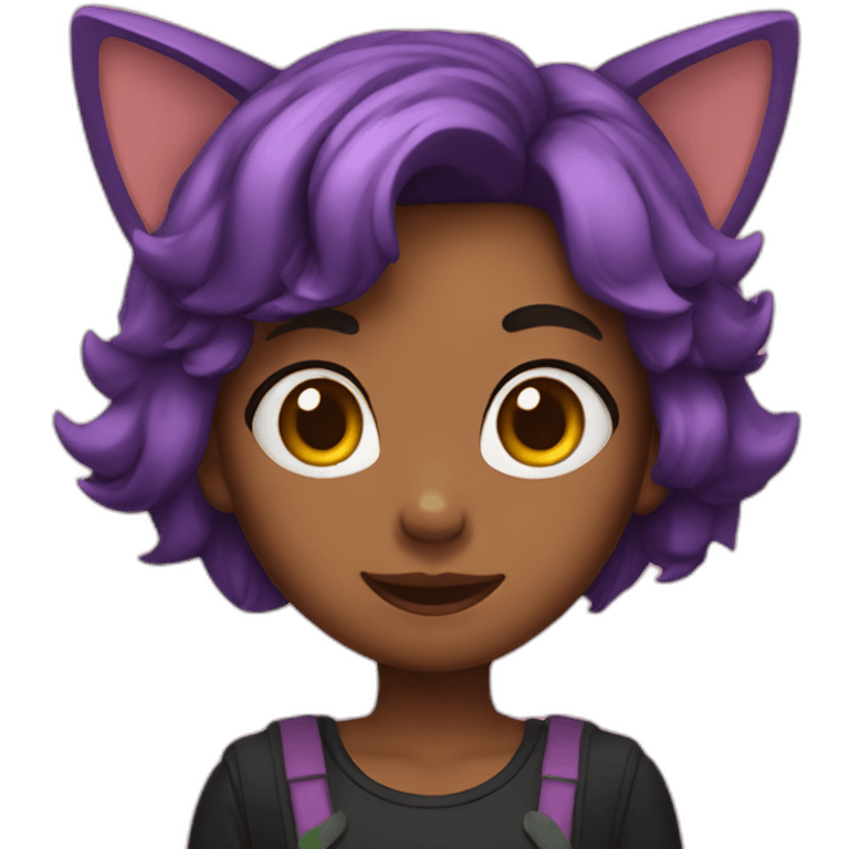 Girl with cat ears on head emoji