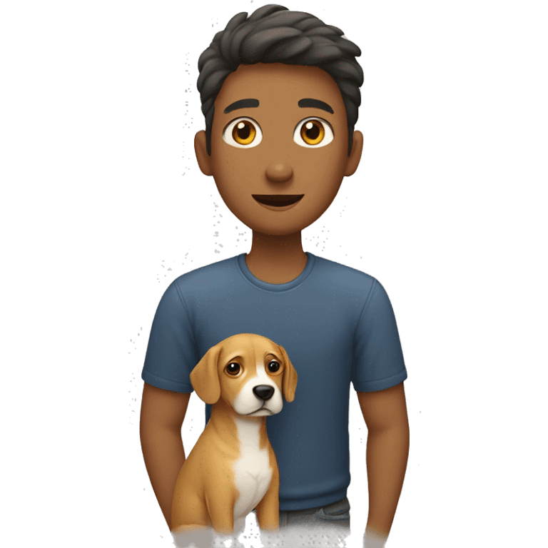 Dog with owner emoji