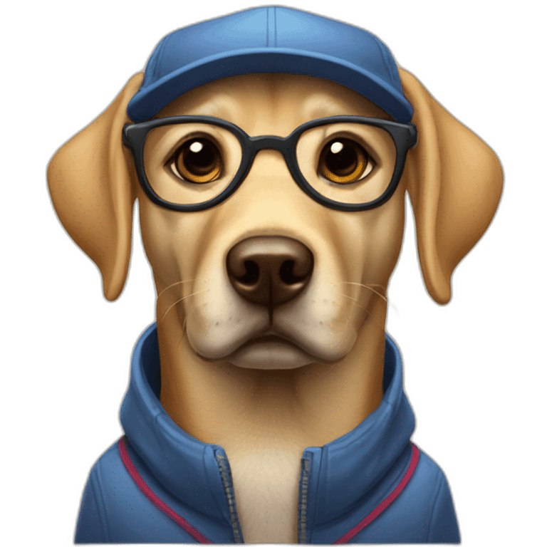 nerd labrador emoji