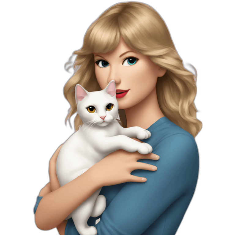 taylor swift holding a cat emoji