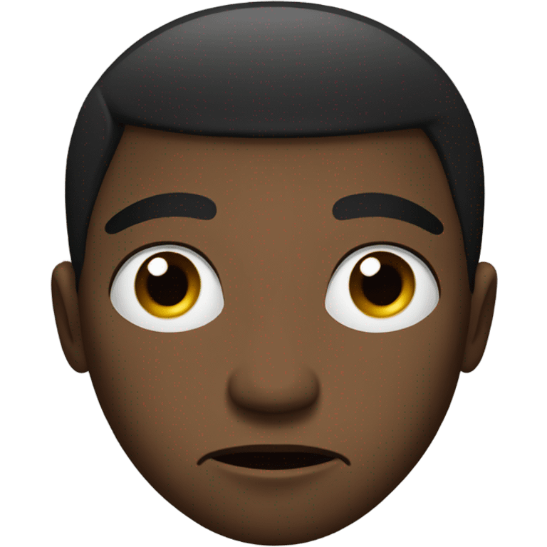 Black man staring angrily  emoji