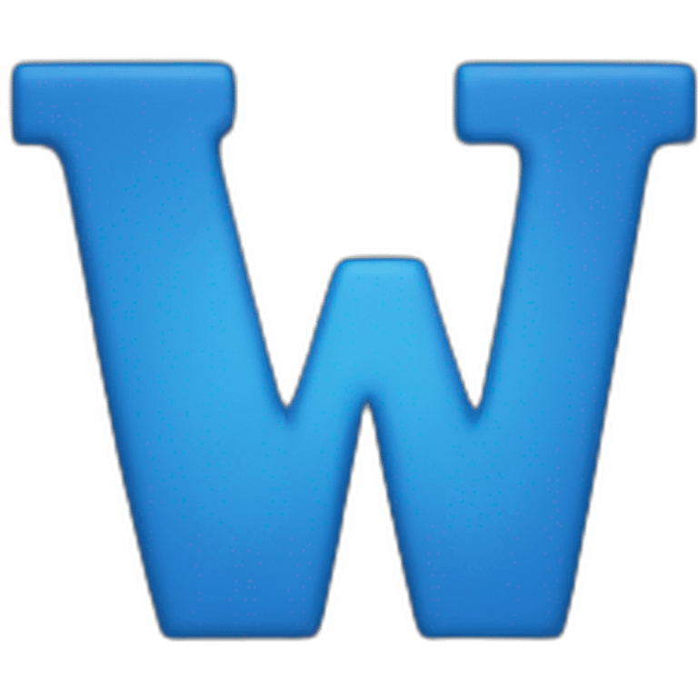 W letter blue emoji