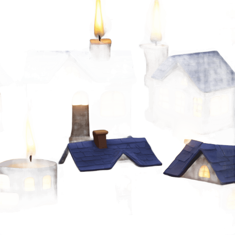 Lightening over a candlelit house  emoji