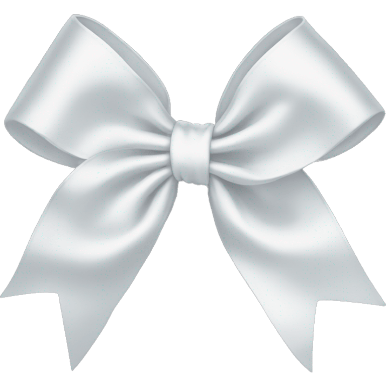 white satin bow emoji