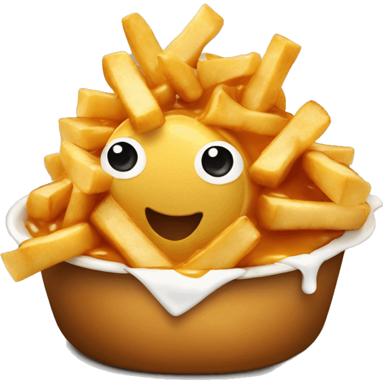 Poutine qui mange une poutine emoji