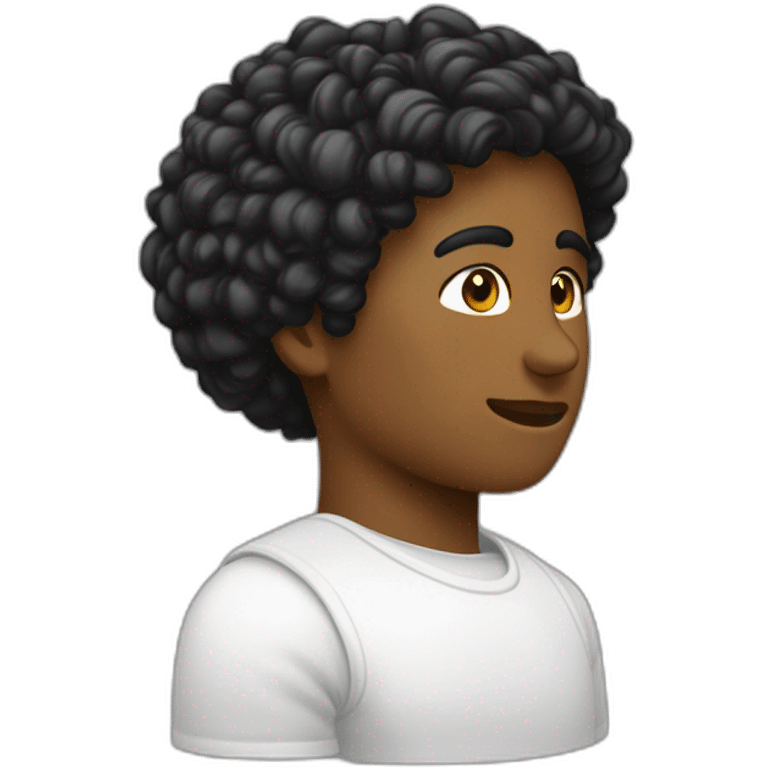 profil gauche d’une tête noire dite tête de Maure, coiffée d’un bandeau blanc. emoji