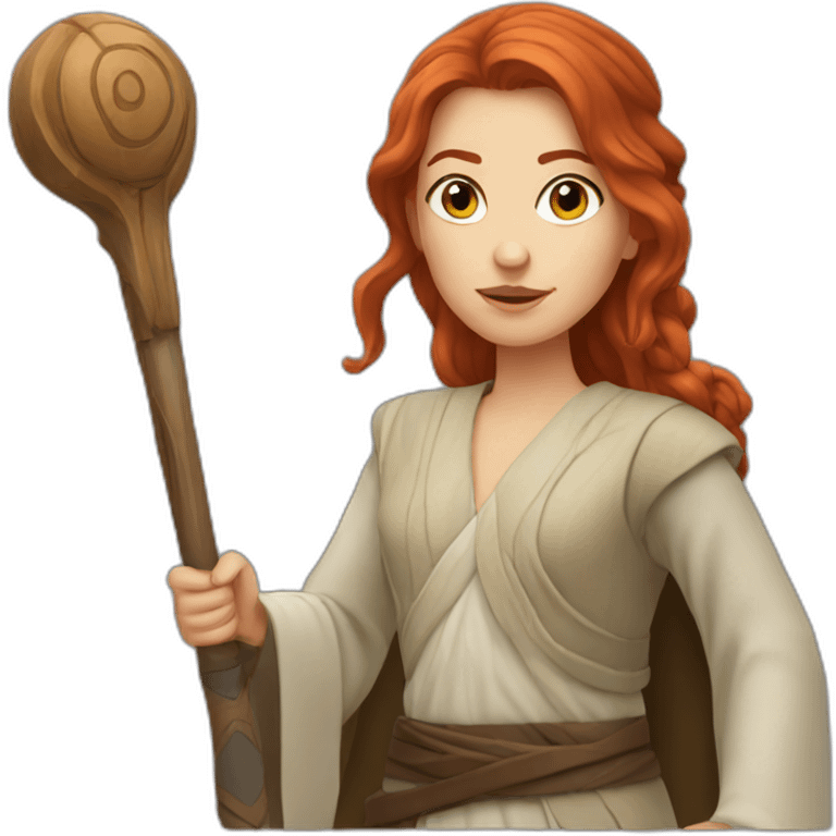 jedi red hair girl emoji