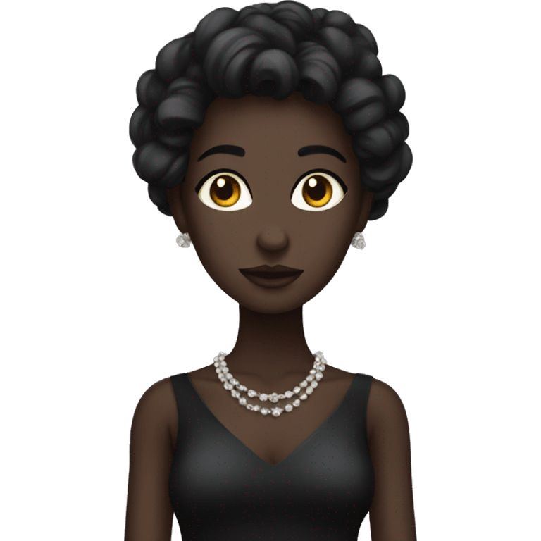 dark beauty in dress emoji