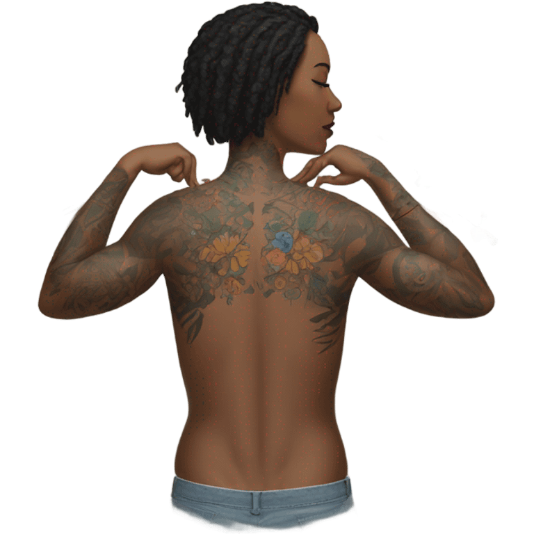 Tattoos on person emoji