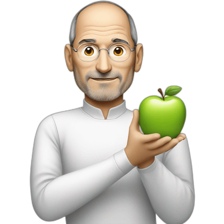 Steve jobs with apple emoji