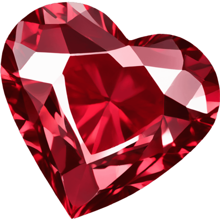 Heart shaped 56-carat red diamond emoji