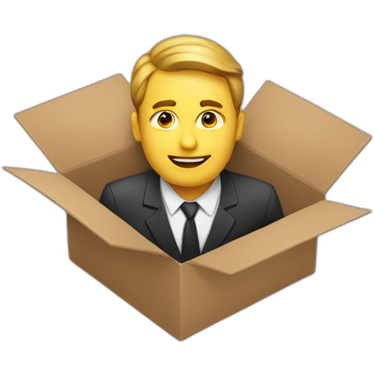 business man in box emoji