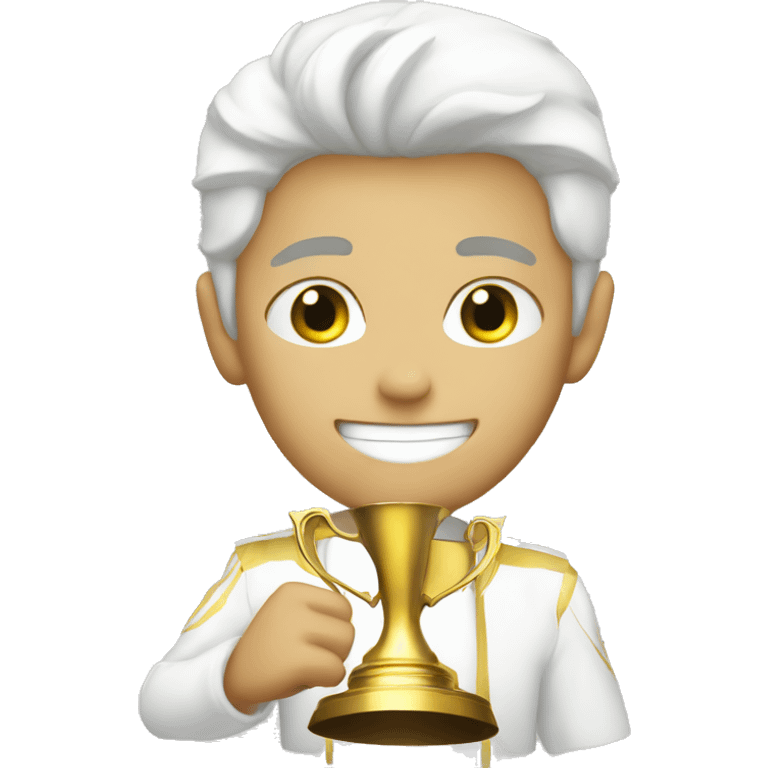 white anime men with gold win cup emoji