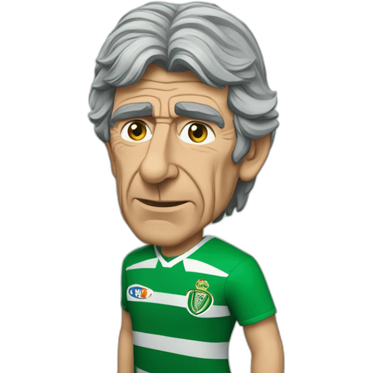 Manuel Pellegrini con camiseta de Betis emoji