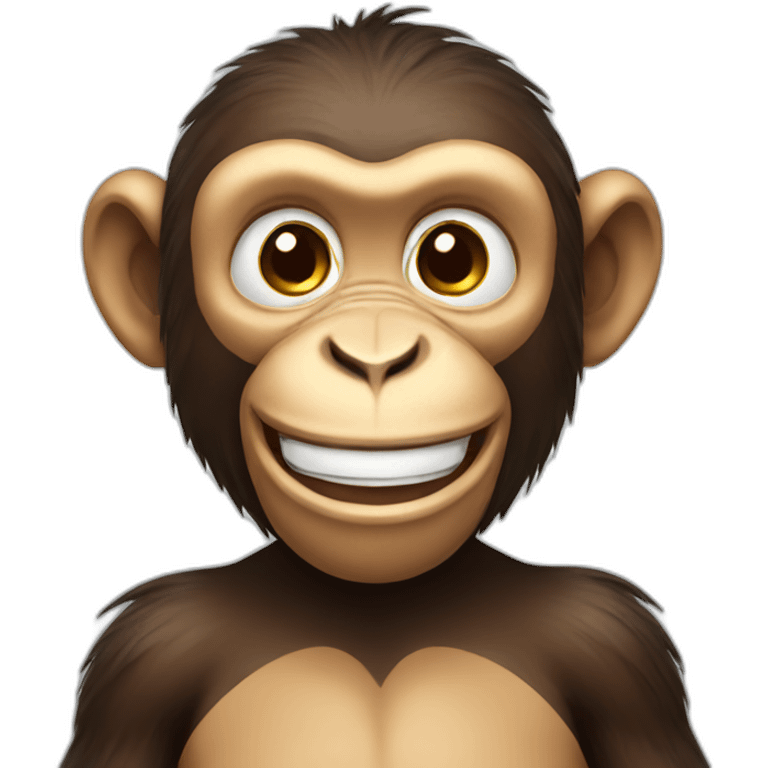 Smiling monkey emoji