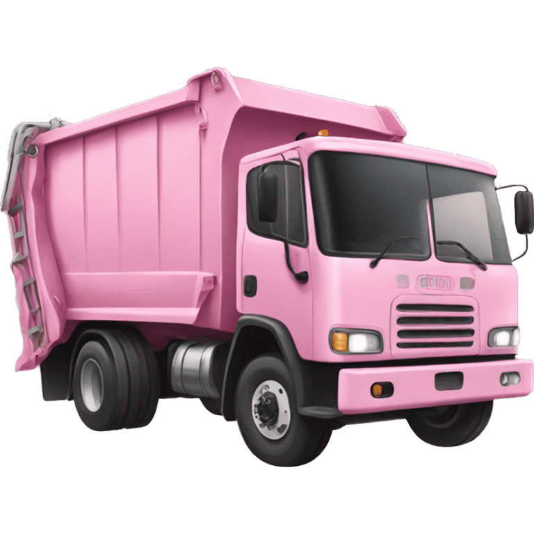 Pink garbage truck emoji