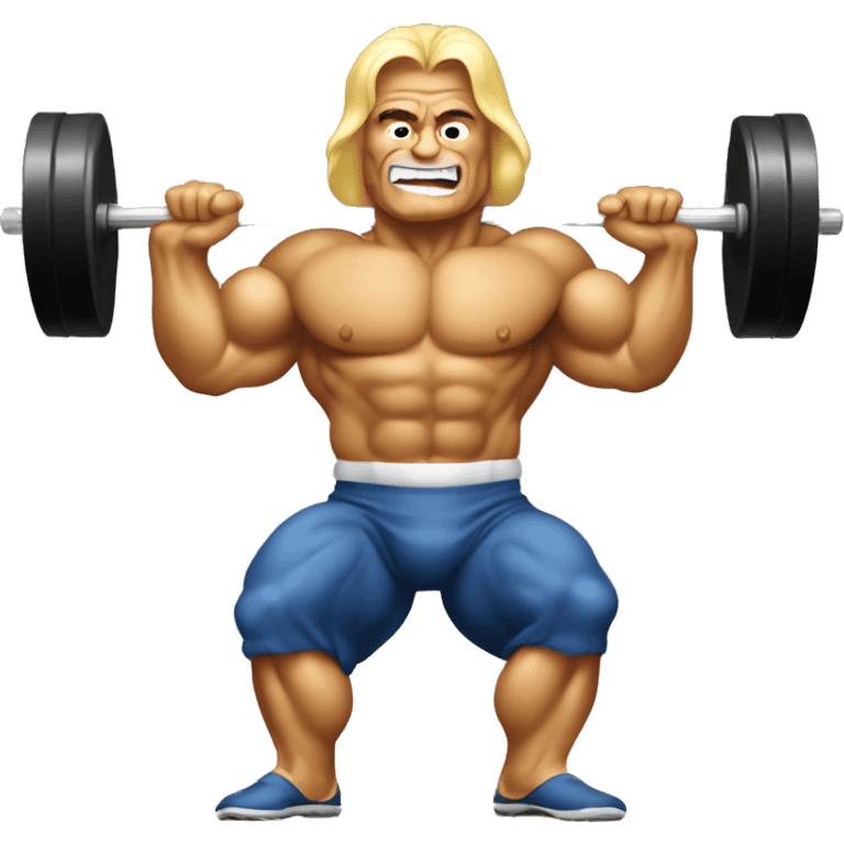 1980's Tom Platz Squatting a barbell emoji