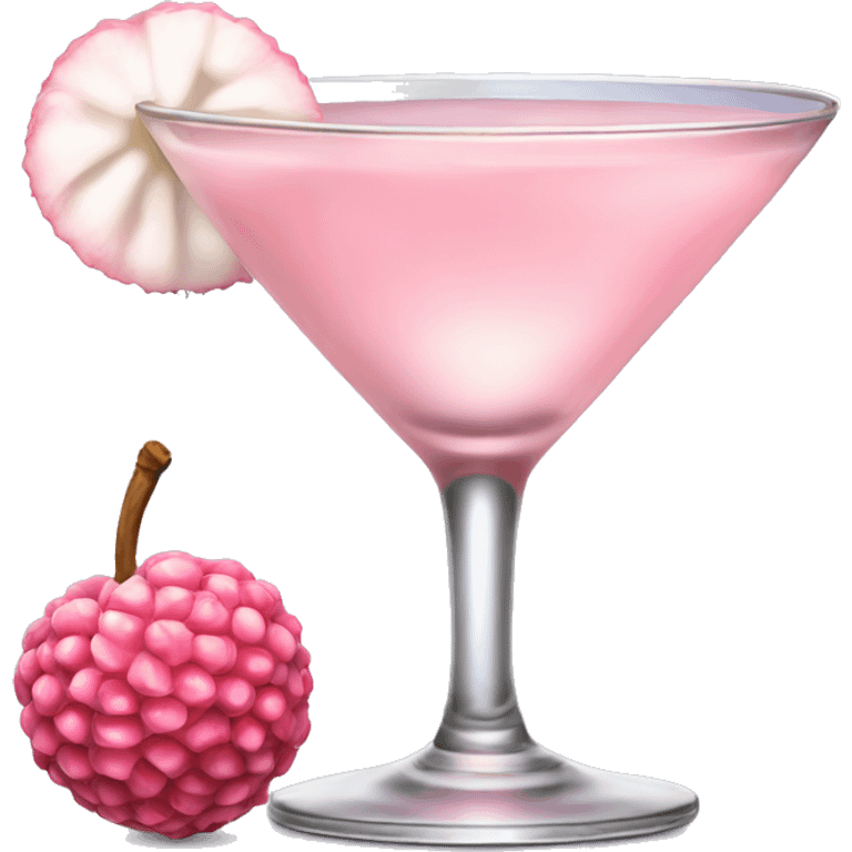 baby pink lychee martini drink emoji