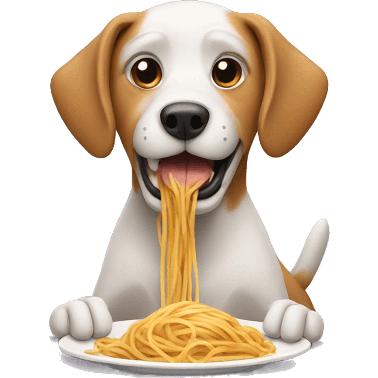 Dog eating spaghetti  emoji