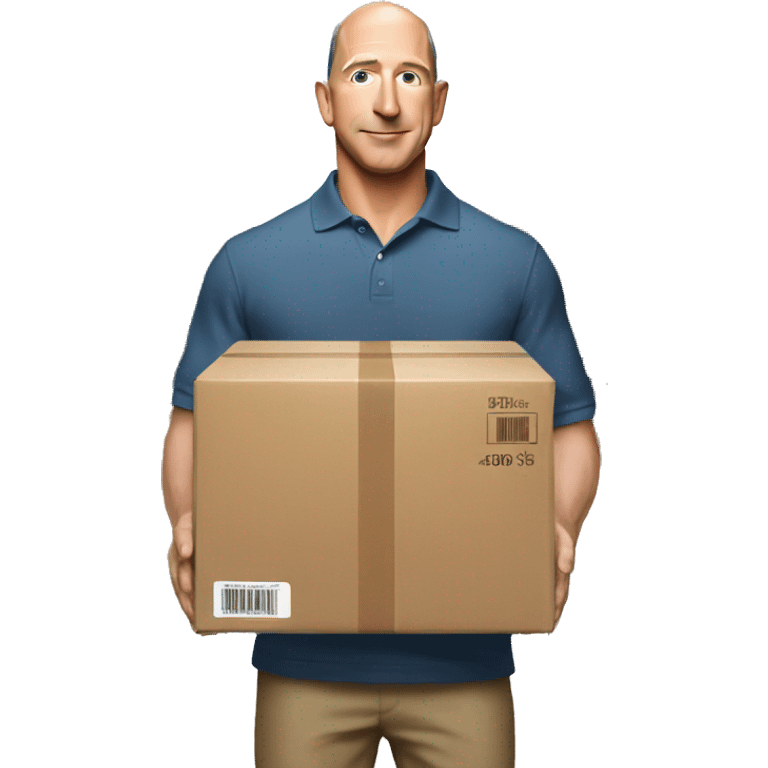 jeff bezos holding amazon parcel emoji